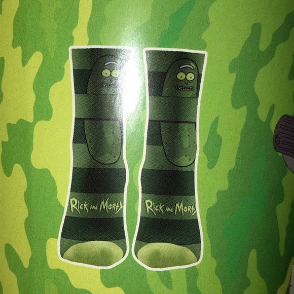 Rick And Morty Warner Brothers Pickle Rick Ice Cream Boxer & Socks Gift Pack NEW - Picture 3 of 8